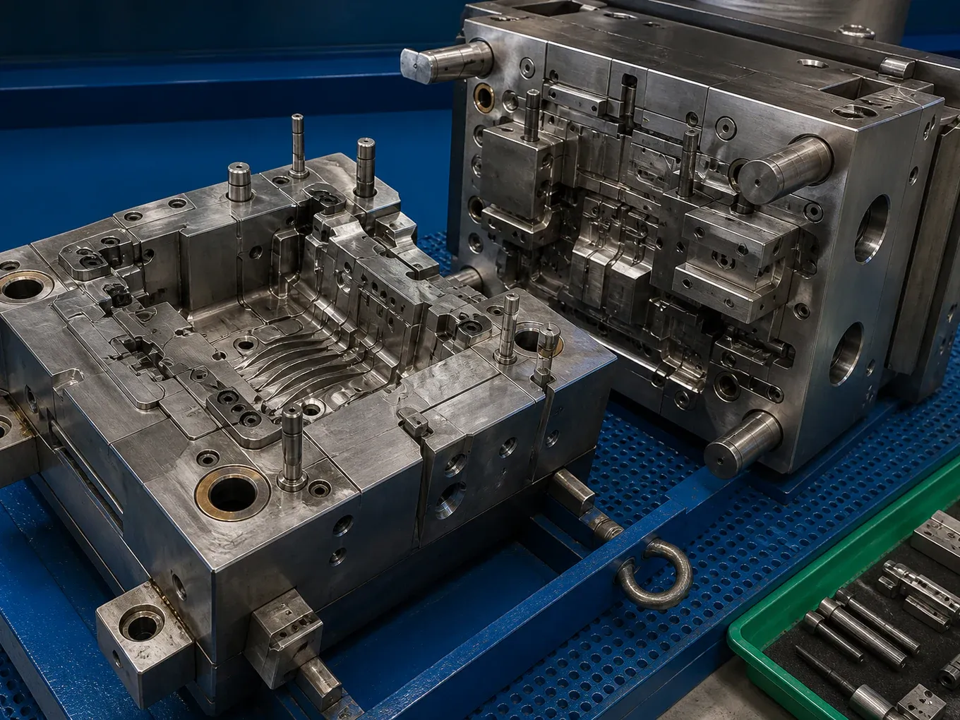 Precision H13 steel die casting mold with cavity inserts and slides